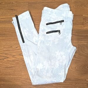 rag & bone For Saks Fifth Avenue Kahuna Print Moto Zip Skinny 28